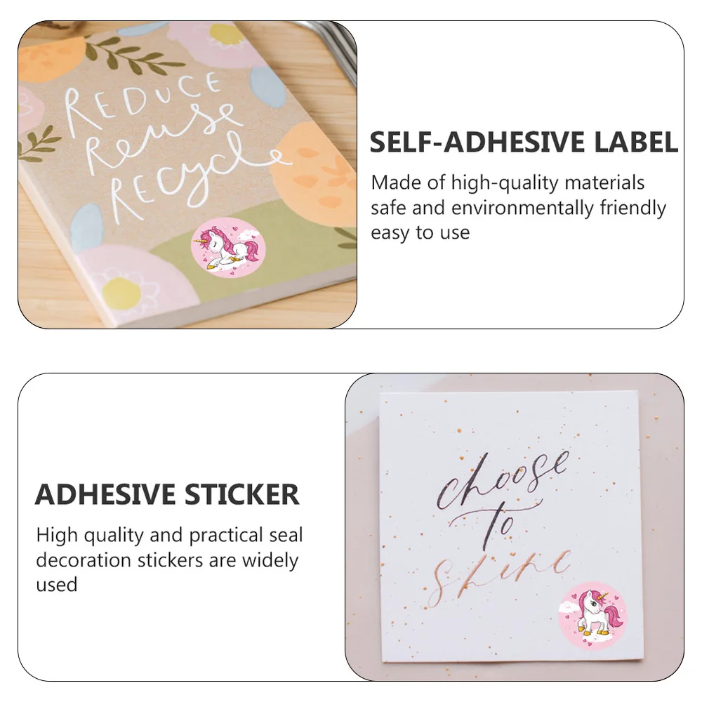 

6 Rolls Shaped Patter Sealing Stickers Gift Box Stickers (Assorted Color)