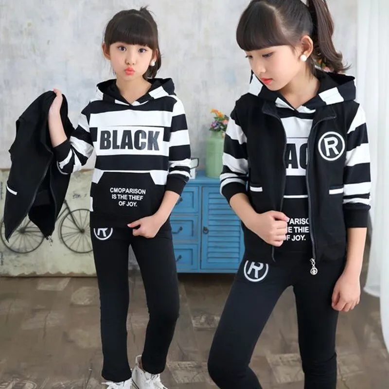 

New Kids'Clothes Spring and Autumn Girls' Three Kinds of Korean Sports Suits