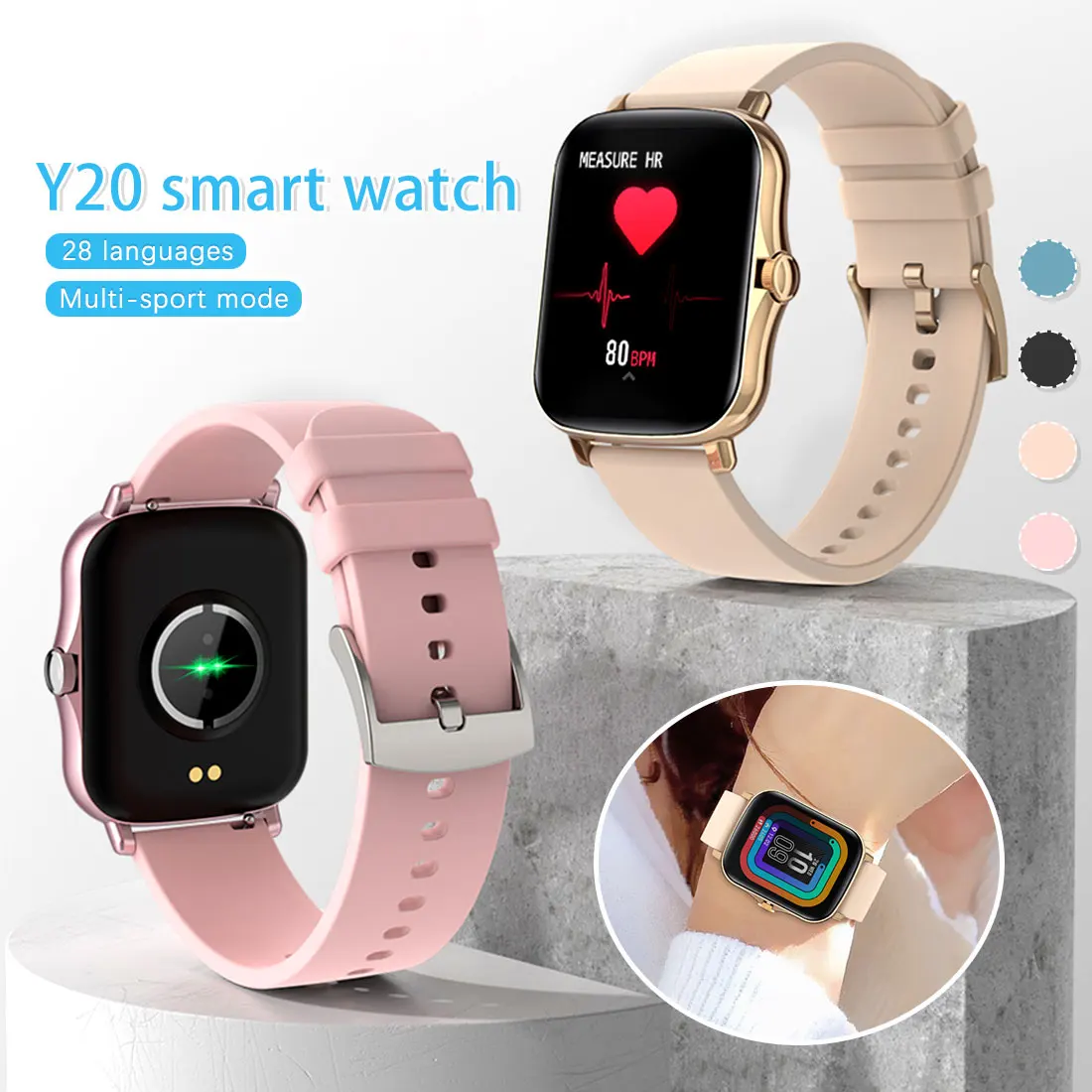 

Waterproof Men Woman Watch Full Touch Smartwatch Weather Forecast Activity FitnessTracker Heart Rate Monitor For Android IOS