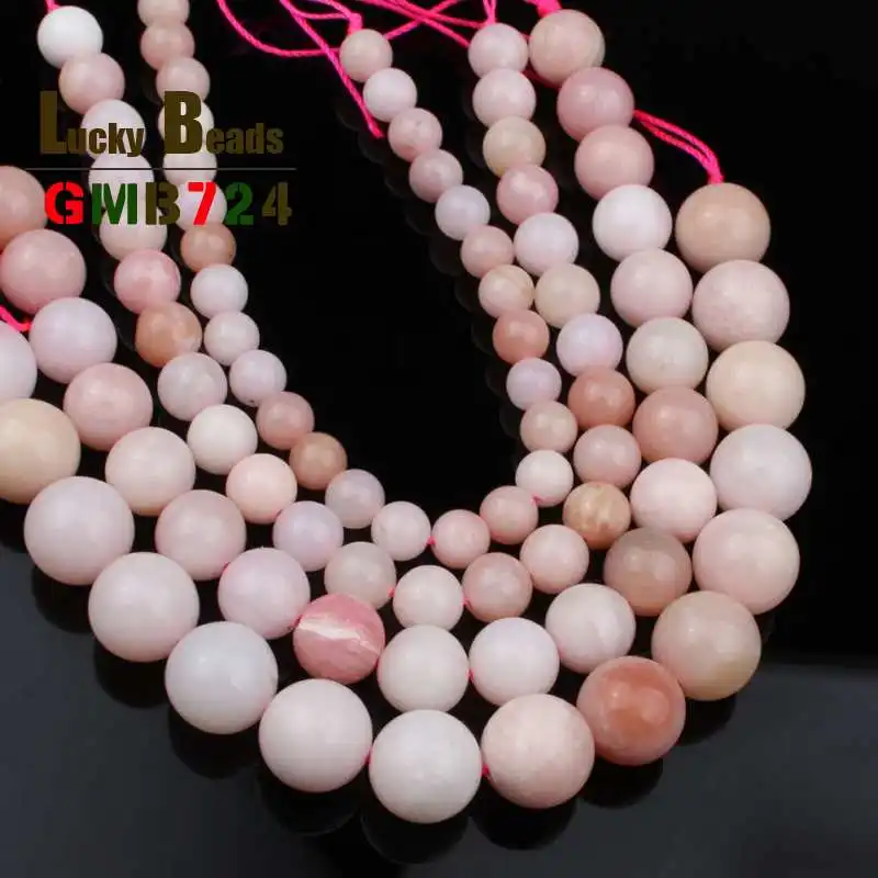 

Natural Pink Opal Stone Beads Round Loose Spacer Beads For Jewelry Making DIY Ear Studs Bracelet Accessories 7.5'' 6/8/10/12mm