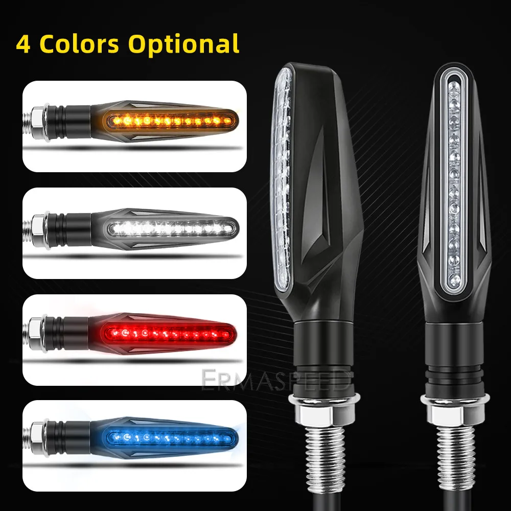 

Universal LED Motorcycle Turn Signals Lightings Waterproof IP68 Tail Flasher Flowing Water Blinker Motorcycle Flashing Lights