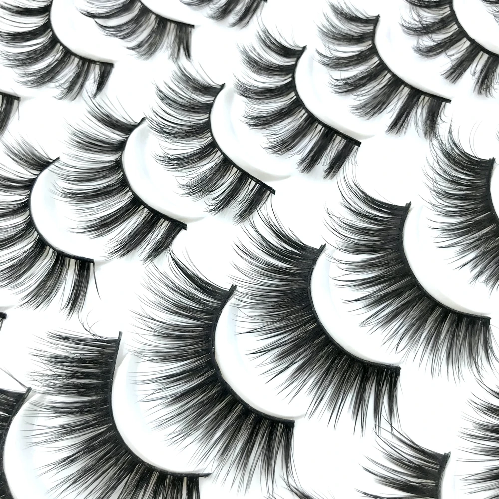 

20 Pairs Faux Mink Eyelashes Dramatic Fake Lashes Thick Long Natural False Eyelashes Makeup Extension Eyelashes