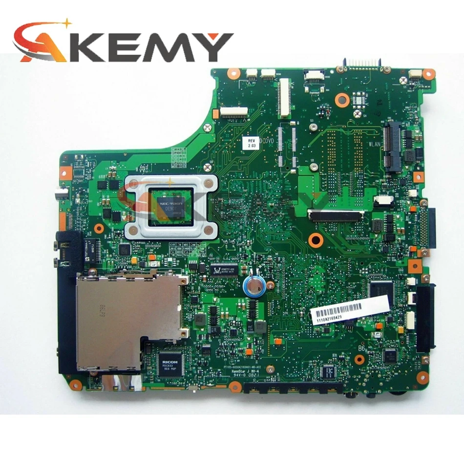 

AKEMY laptop motherboard for TOSHIBA A300 A300D V000125610 1310A2169427 INTEL GM965 GMA 4500MHD DDR2 Mainboard