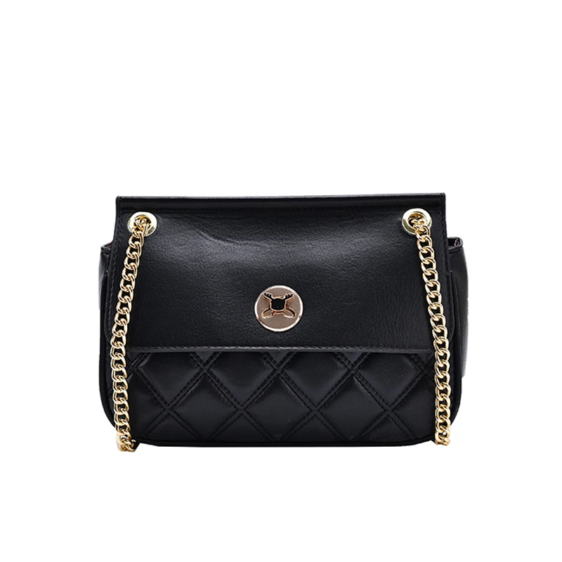 

Lattice Square Crossbody bag 2020 Fashion New High-quality PU Leather Women's Designer Handbag Chain Shoulder Messenger Bag