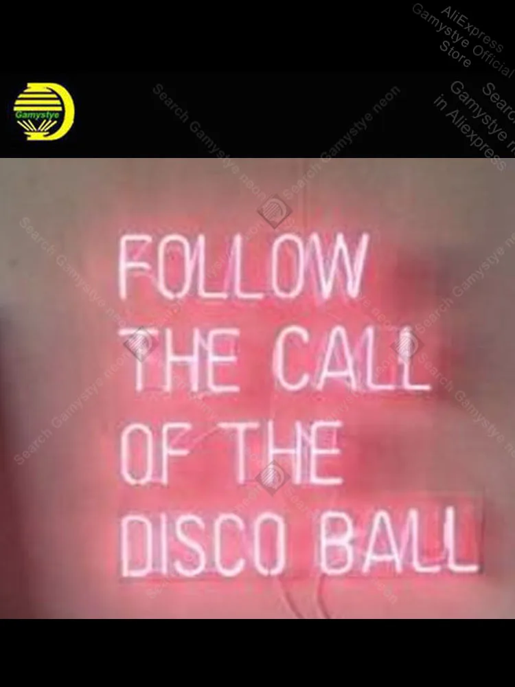 

Neon sign For FOLLOW THE CALL OF THE DISCO BALL Neon Pet Shop Sign vintage neon signs neon sign letters vintage neon signs Board
