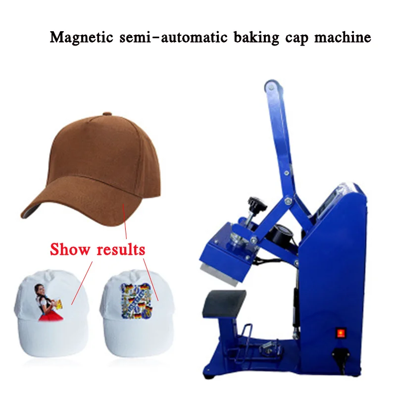 Cap printing machine magnetic semi-automatic cap baking machine CP2815S cap baking machine stamping machine hot press