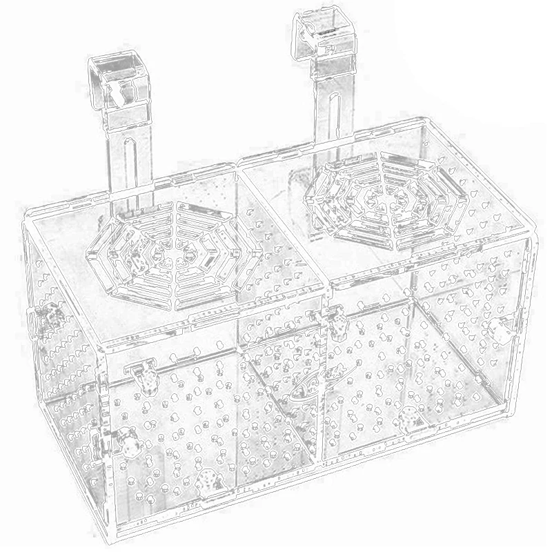 

AAAK -Aquarium Breeding Isolation Box Acrylic Fish Tank Acclimation Hatchery Incubator Holder Divider for Fishes Shrimp