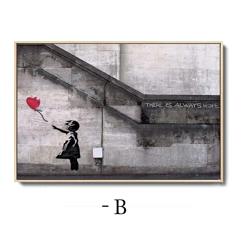 

Banksy Graffiti Art Painting Panda Elephant Abstract Canvas Posters and Prints Modern Wall Cuadros for Living Room Home Decor