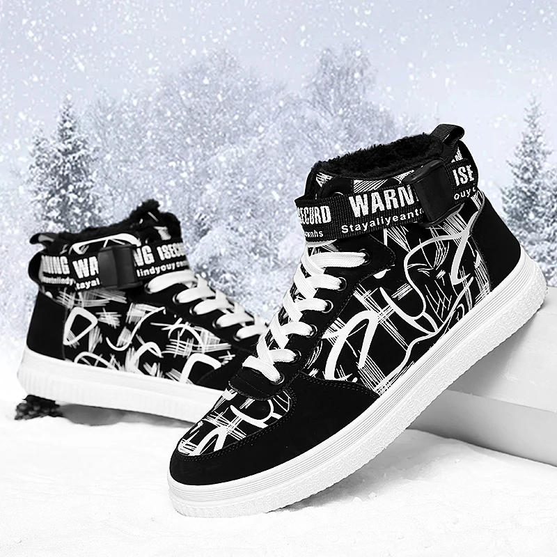 

Fashion Couples Cotton Shoes Men Winter Sneakers Casual Male Warm Shoes High Top Sneakers Men Zapatos De Hombre Trainning Shoes