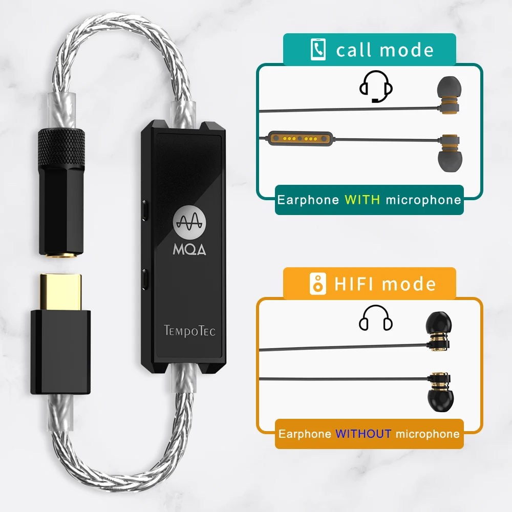 Усилитель для наушников TempoTec Sonata MHD MQA 8X ES9281 Dongle USB DAC DSD128 от 3 5 до мм Android Mac