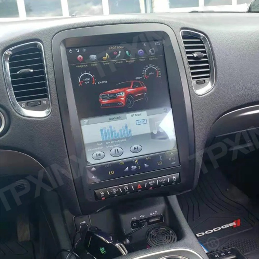 Вертикальный экран Tesla style Android 9 для Dodge Durango 2012 + Автомобильное мультимедийное