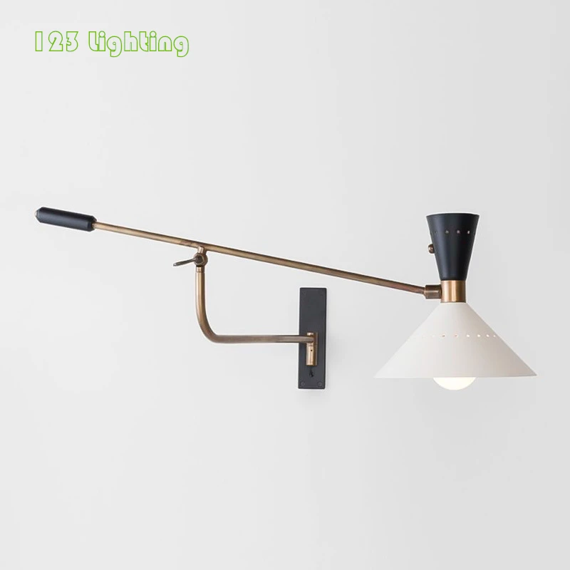 Американский настенный светильник с длинным кронштейном Спальня бра