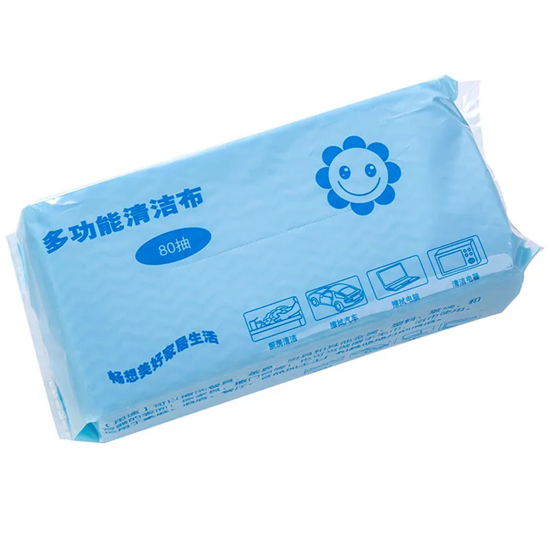 

70pcs/bag Non-woven Fabric Kitchen Disposable Cleaning Cloth Multi-purpose Removable Dish Cloth Scouring Pad Kitchen Cleaning Su