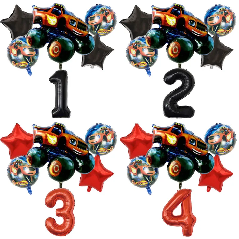 

Racing Car Party Decorations Blaze Monster Machines 32 inch Number Balloon Birthday Party Boys Favors Gifts Baby Shower supplies