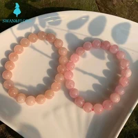 10mm genuine natural morganite beads bracelet gift woman round beads pink beryl