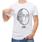 TEEHUB новейшая Мужская футболка, модная футболка с принтом One Punch Man, с коротким рукавом и круглым вырезом, крутые футболки