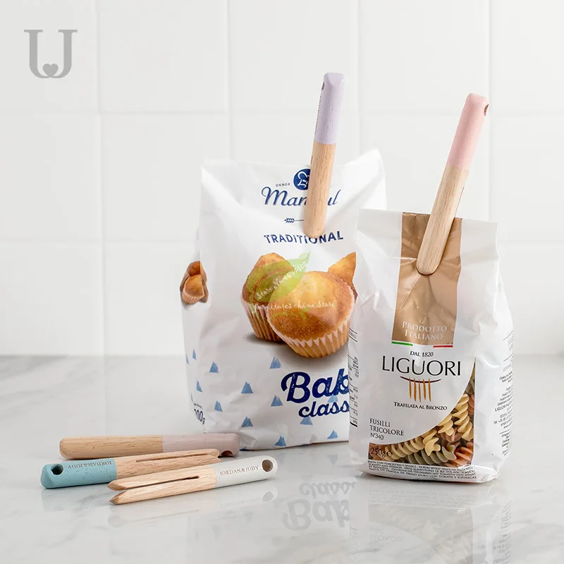 Умный домашний мешок для еды homeSmart зажим резиновый деревянный сохранения влаги