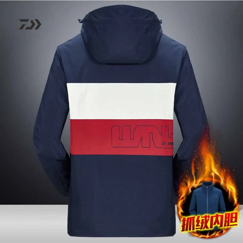 Осенне зимняя рыболовная куртка Daiwa Водонепроницаемая дышащая Мужская Лоскутная