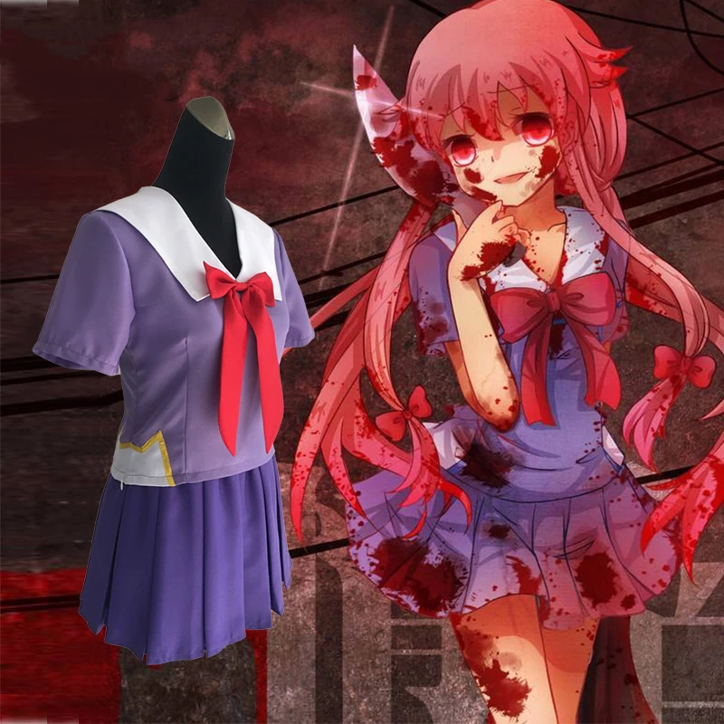 Аниме дневник будущего Yuno косплей костюм набор женской школьной формы для