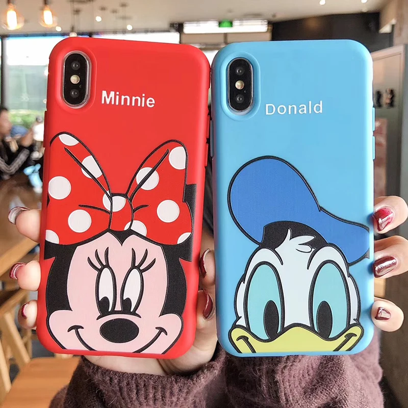 3D Минни Маус, милая Минни держатель кольцо чехол для iphone 6 S plus, 7, 7 plus, 8, 8 plus, X XS XR MAX 11 Pro мультфильм девочка игрушка чехол для телефона capa