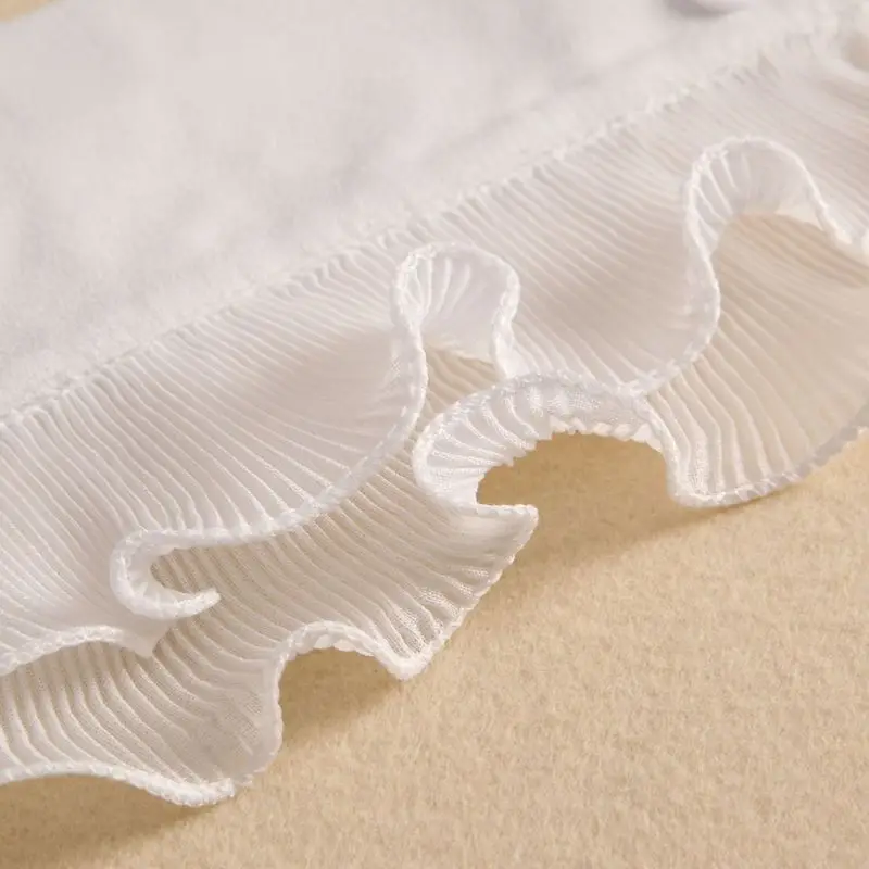 Съемная плиссированная рубашка с расклешенными рукавами накладные манжеты