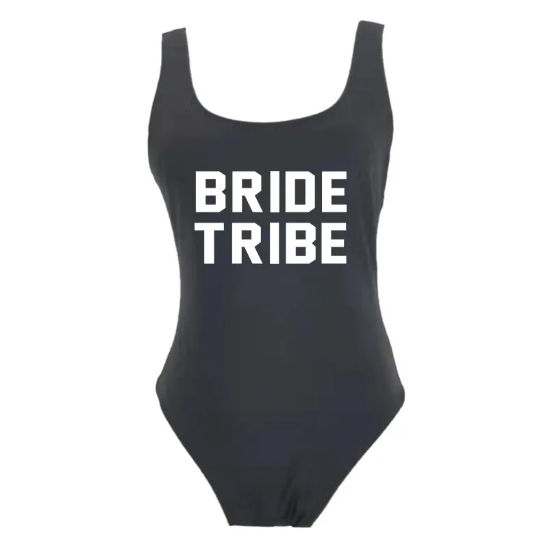 Надпись Bride Tribe Одна деталь купальник летние купальники для женщин Большие