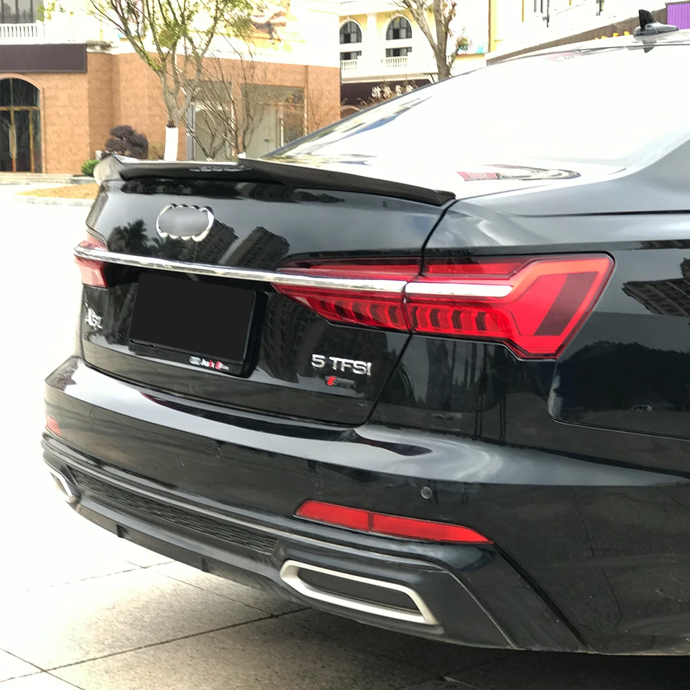 Задняя Крышка багажника из настоящего углеродного волокна спойлер с удлиненным