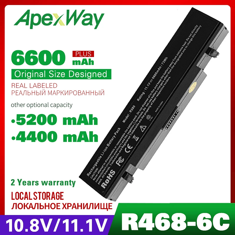 6 ячеечный Аккумулятор для ноутбука R528 Aa Pb9ns6b Samsung AA PB9NS6B PB9NC6B R540 R519 R525 R530 R580 R430 RV511