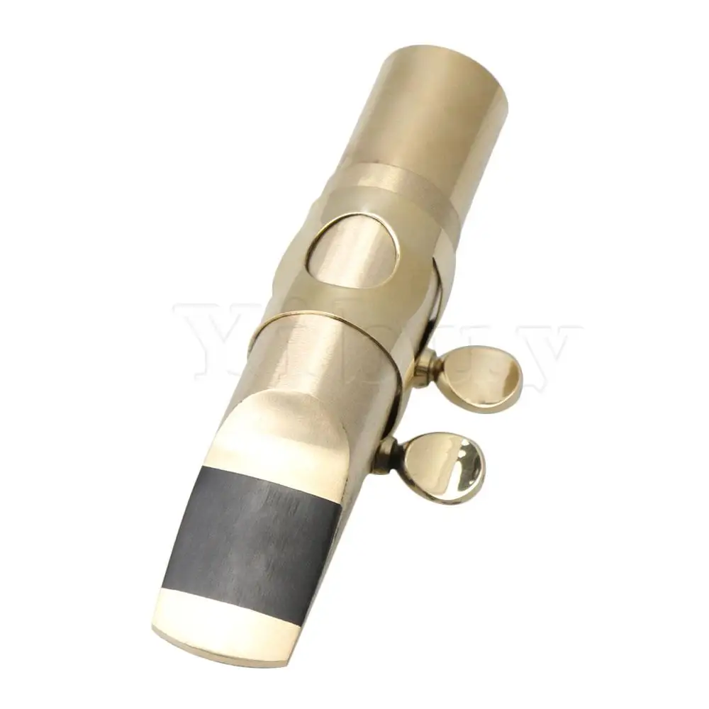 Yibuy 1 комплект латунь цвет Alto мундштук для саксофона 6# Металл для Alto Sax