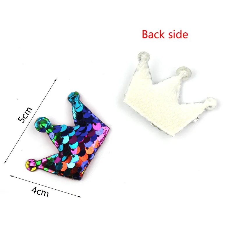

35pcs 5*4cm Glitter Sequin Crown Padded Patches Appliques for DIY Craft Clothes Hat Hair Clip Headwear Ornament Accessories
