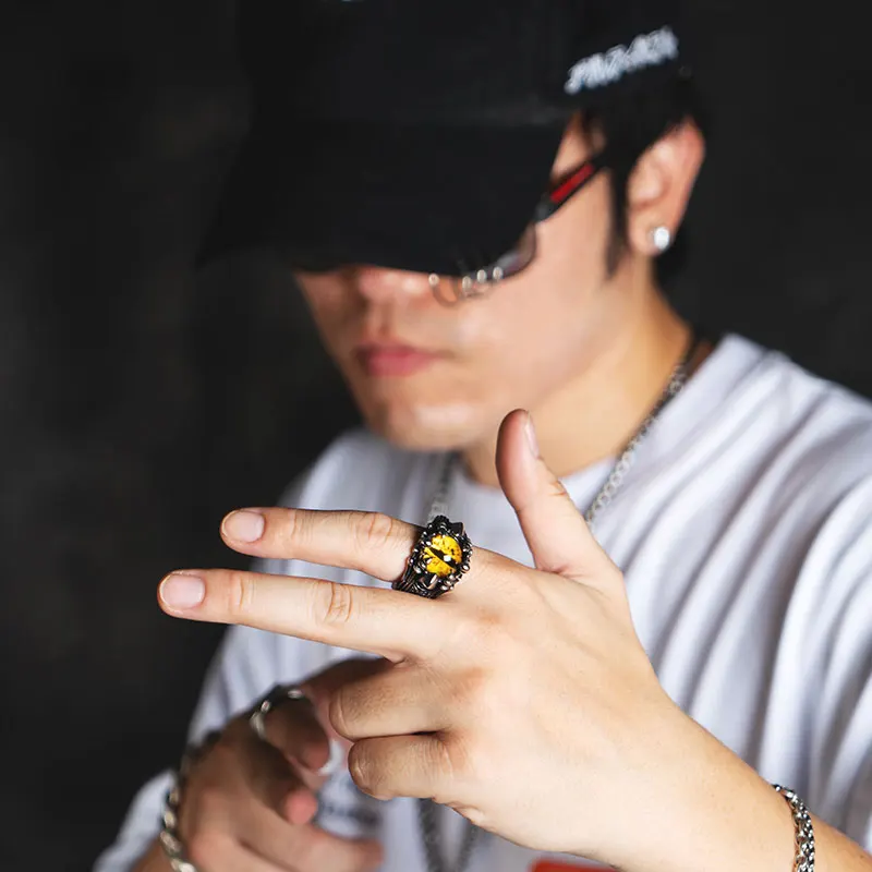 Мужские кольца из нержавеющей стали с глазами дьявола властные модные ювелирные