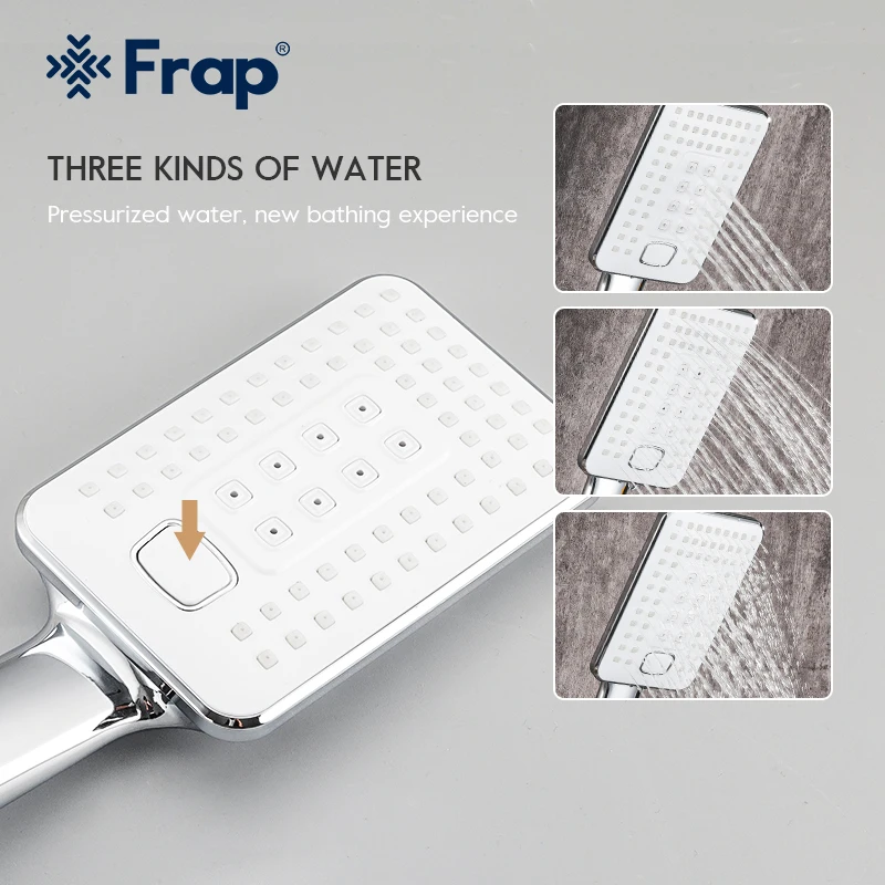 

Frap White Bathroom Shower Faucet Waterfall Bathtub Faucet Wall Mounted Cold and Hot Water Mixer Tap F3258