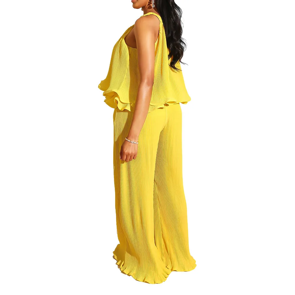 Летний комплект из 2 предметов в африканском стиле 2020 свободный желтый пляжный