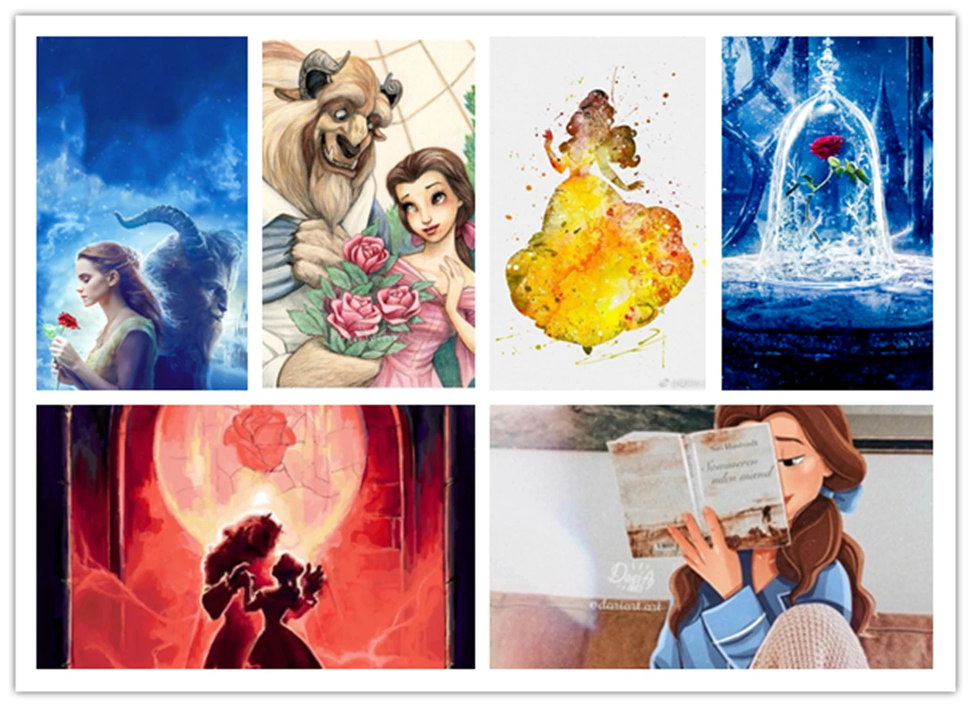 

Картина из аниме «Красавица и Чудовище» Disney, ручная роспись, вышивка крестиком, мозаика, художественное украшение, подарок