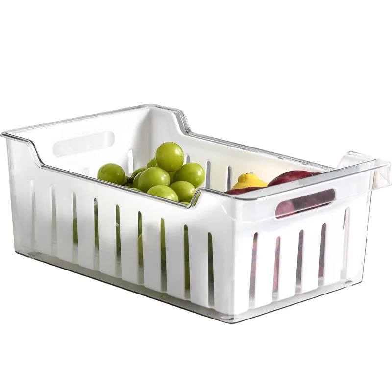 

Kitchen Refrigerator Storage Box Vegetable Fruit Food Container Large-Capacity Transparent Double-Layer Drain Fresh-Keeping Box