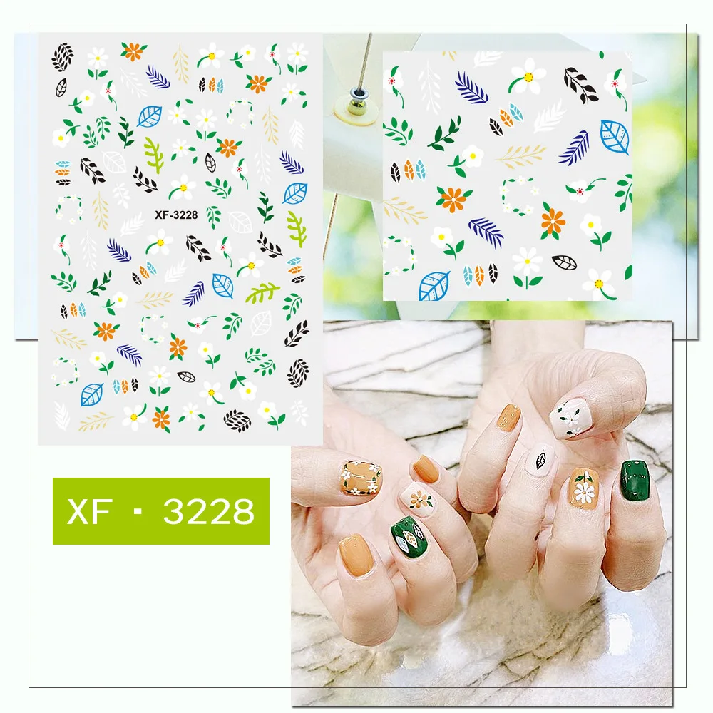 

Florals Stylish Nail Sticker DIY Nail Art Decorations Water Transfer Nails Tips Beauty Decals Accessory