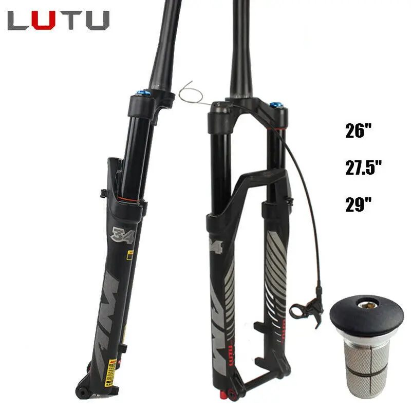 

Велосипедная воздушная вилка LUTU MTB, подвеска 26 ''27,5'' 29 '', горная вилка, коническая рулевая Велосипедная вилка, 140 мм, дорожная Корона/искусство