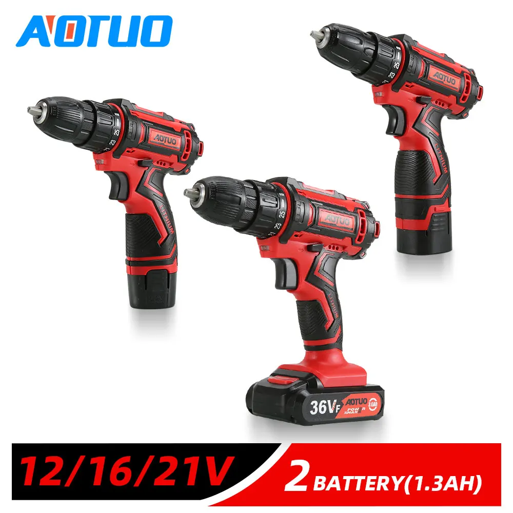 

12V16V21V Cordless Drill Handheld High Power Electric Screwdriver Lithium Battery Household Power Tool шуруповерт heimerdinger