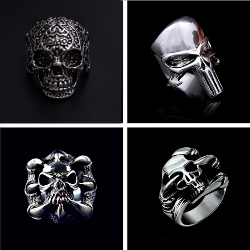 

New Design Personality Skull Ring Devil Claw Hip Hop Punk Fashion Trendy Jewelry Mens Rings Gothic Rings for Men Wholesale Bulk