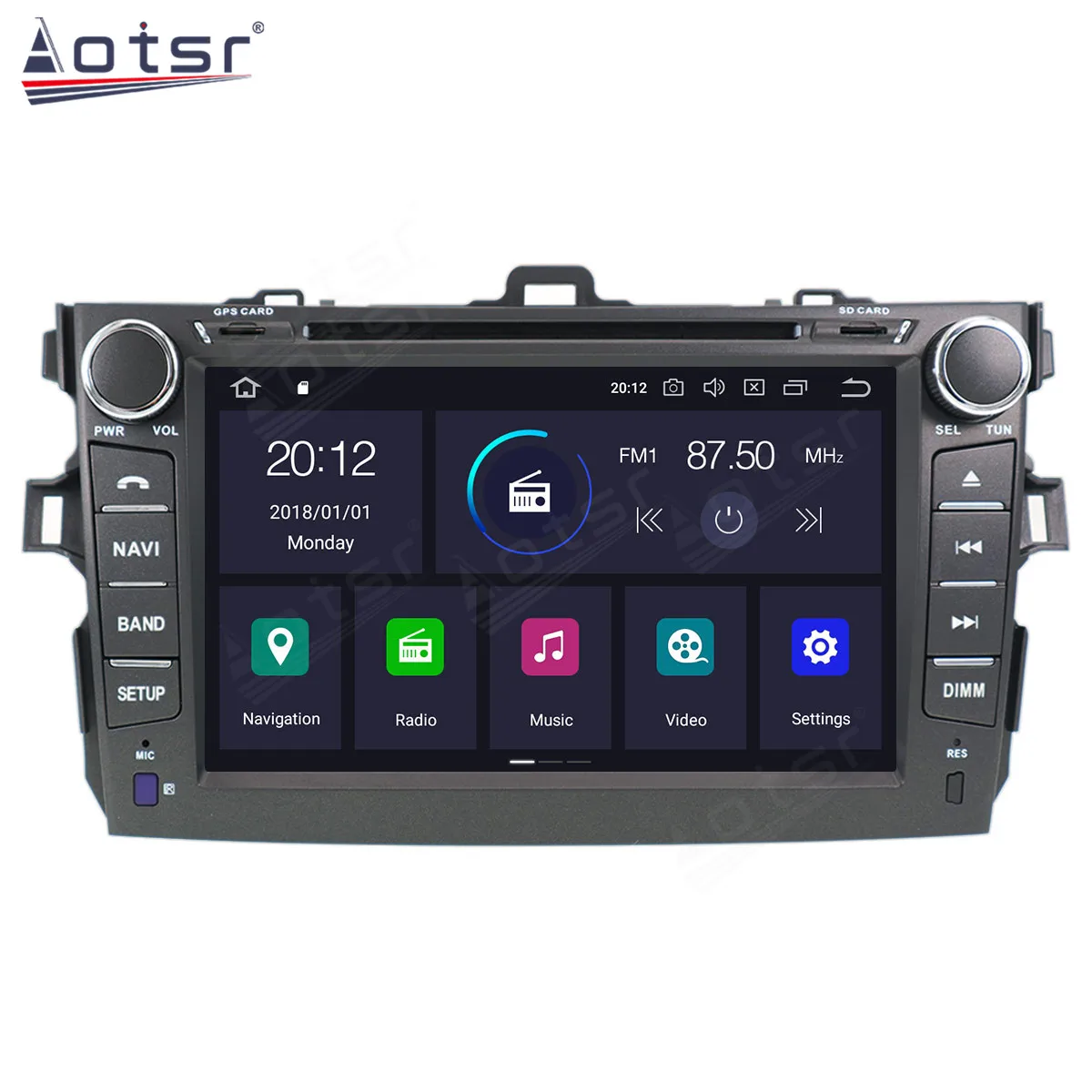 

Carplay Android Screen For Toyota Corolla 2007 2008 2009 2010 2011 2012 2013 Audio Radio Stereo Multimedia Player GPS Head Unit