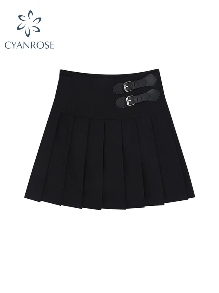 2022 Women High Waist Mini Skirt Korean Harajuku Streetwear Preppy Style Vintage Loose Casual Gothic