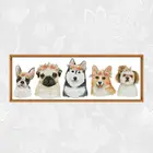 Набор для китайской вышивки собак, Набор для вышивки крестиком 11CT 14CT, ручная работа сделай сам