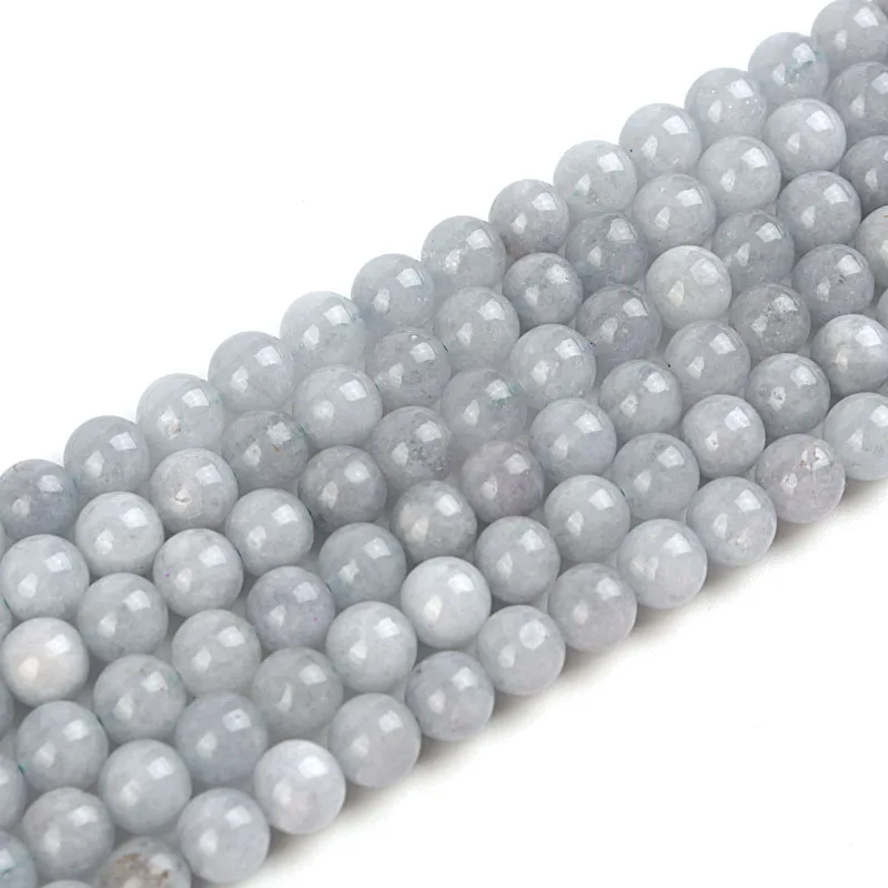 

Round Loose jade 6/8/10mm Natural Stone Beads Optimize Gray Stone beads For DIY Making Bracelet Necklace Jewelry Beadtales