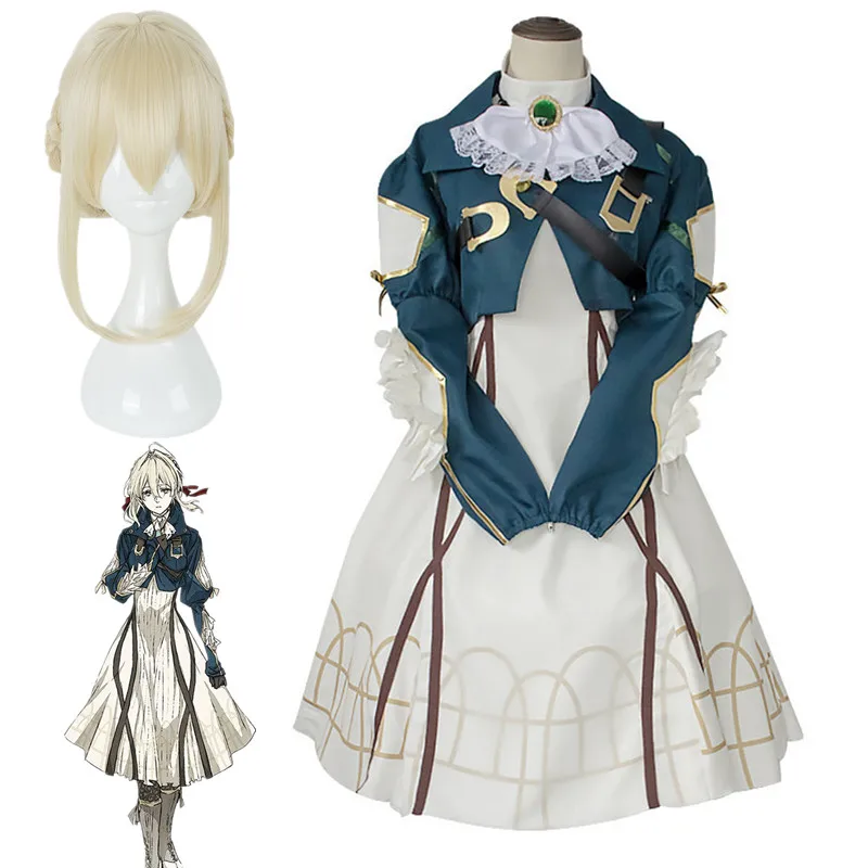 

Аниме фиолетовый костюм Evergarden для косплея платье принцессы горничной одежда для Хэллоуина юбка для выпускного вечера для женщин