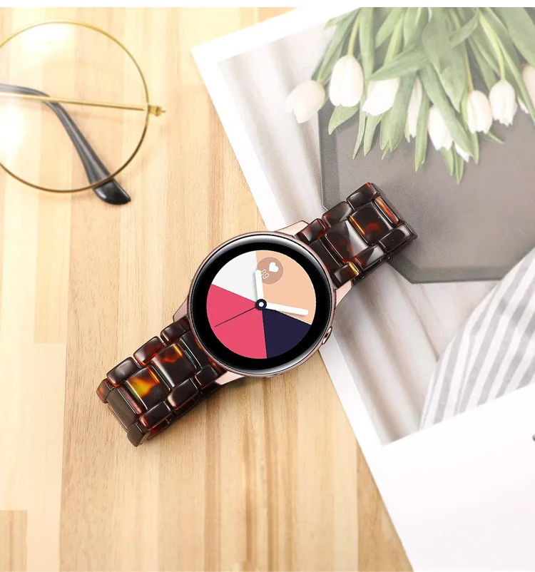 20mm 22mm Resin Watch Strap for samsung galaxy watch 3 46mm active 2 40 44mm strap Gear S3 band replacement for huawei gt2 watch