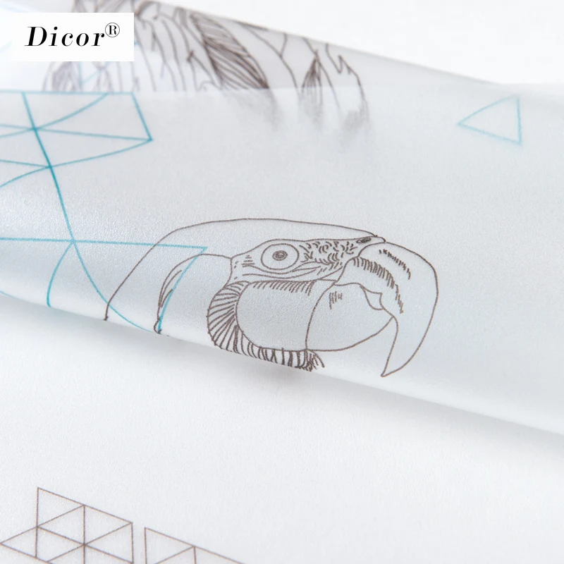 Прозрачная пленка для окон матовая непрозрачная наклейка на окна в виде попугая