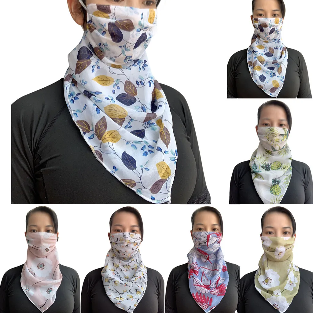 

2020 New Fashion Women Sun Protection Print Scarf Dustproof Neck Scarf Anti-Dust Anti Pollution comfortable and soft A50