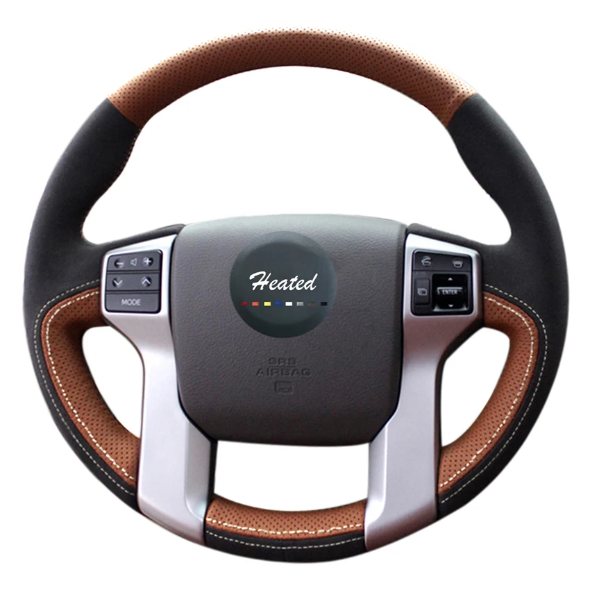 Оплетка на руль для Toyota Land Cruiser Prado 2010 2015 Tundra 2013 2017 Tacoma 2011 2016 чехол volante|on the steering