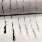 Модное женское ожерелье со шнурком для очков с цилиндрической цепью с бусинами и защитой от падения 2021