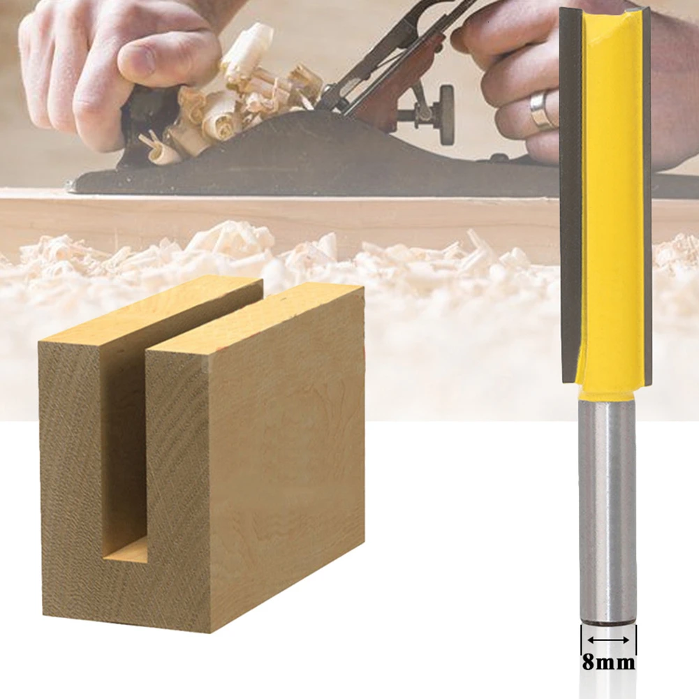 8 мм хвостовик Экстра длинная заподлицо Удлиненный прямой фрезерный станок DIY